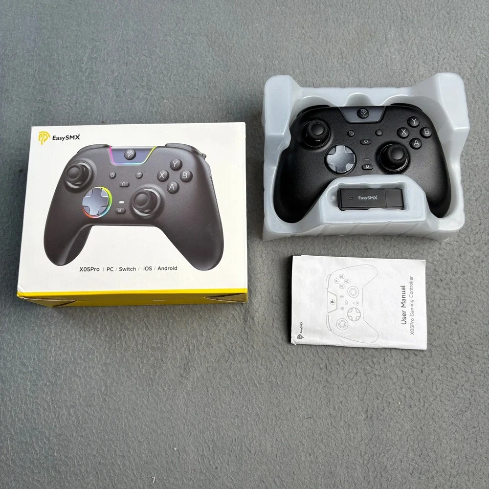 EasySMX X05Pro Wireless Gaming Controller Hall Effect RGB PC Switch iOS Android